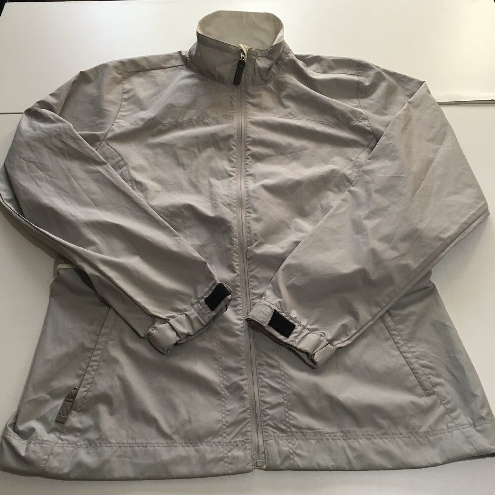 Nike Golf Womens Medium Windbreaker Jacket Full Zip Gray